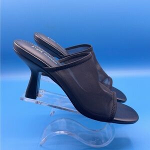 Steve Madden “Gleam” black Heeled Mules